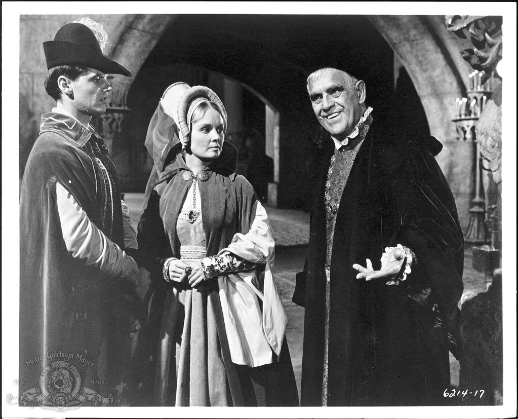 Still of Jack Nicholson, Boris Karloff and Olive Sturgess in The Raven (1963)