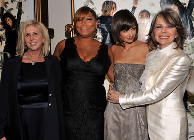 Diane Keaton, Queen Latifah, Katie Holmes and Callie Khouri at event of Mad Money (2008)
