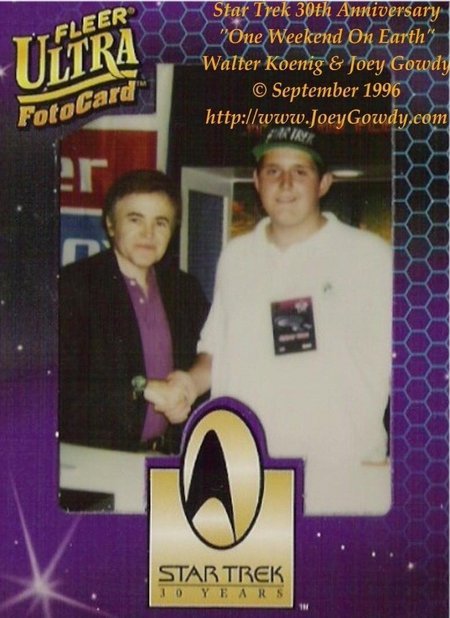 Joey Gowdy and Walter Koenig in 1996 at the Star Trek 30th Anniversary Convention.