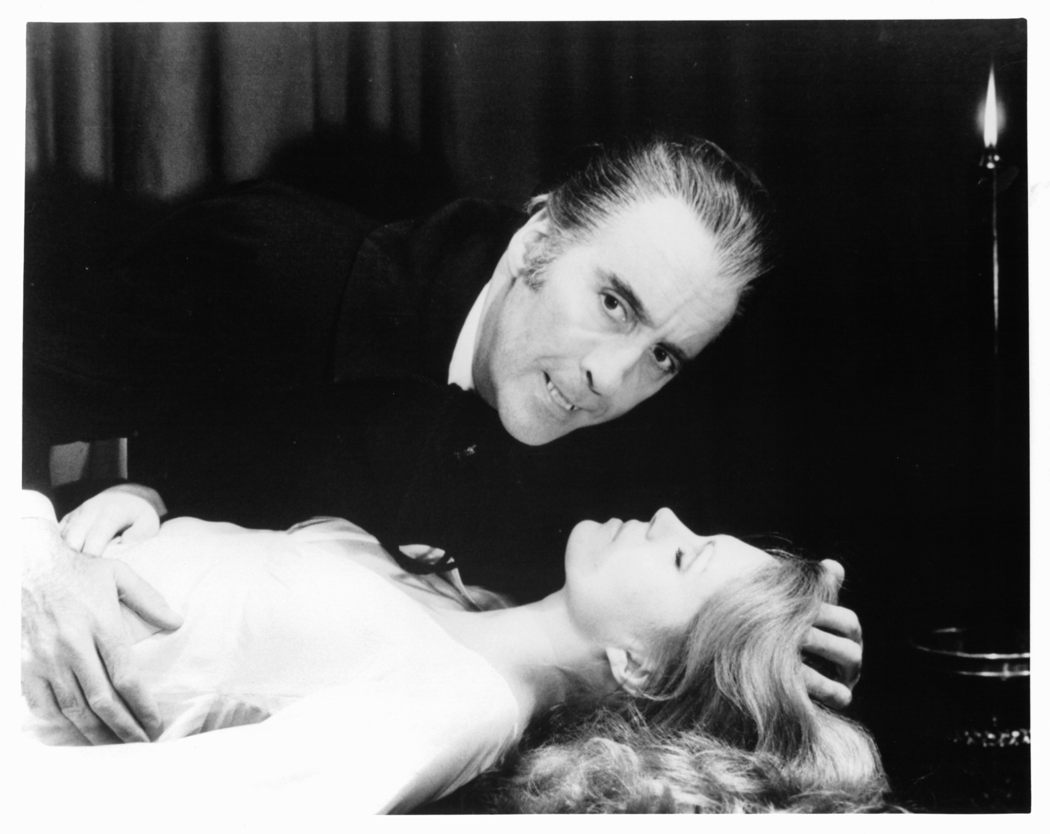 Christopher Lee and Joanna Lumley at event of The Satanic Rites of Dracula (1973)
