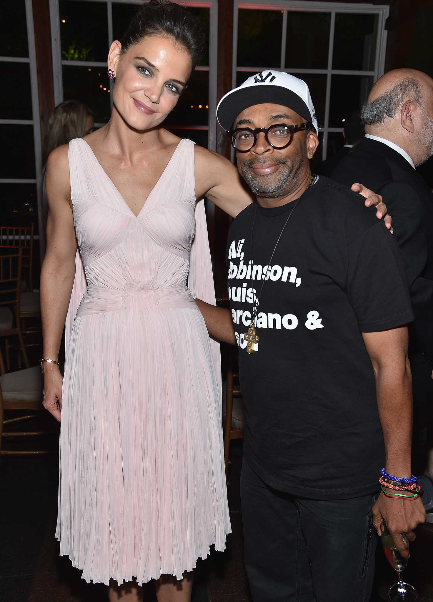 Spike Lee and Katie Holmes at event of Siuntejas (2014)