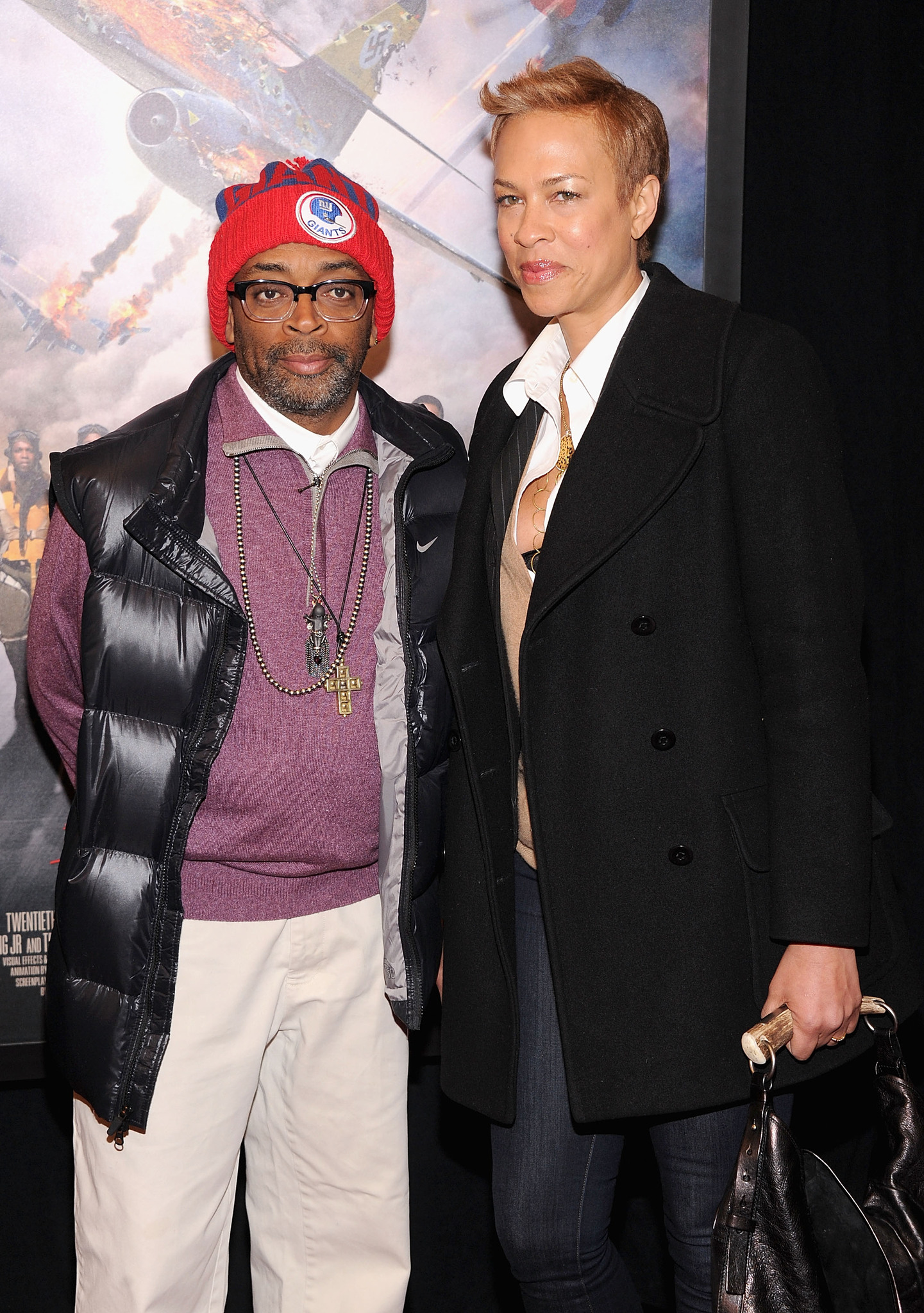 Spike Lee and Tonya Lewis Lee at event of Red Tails (2012)
