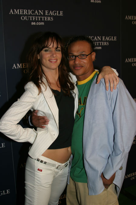 Clinton H. Wallace and Juliette Lewis at American Eagle, Hollywood, CA