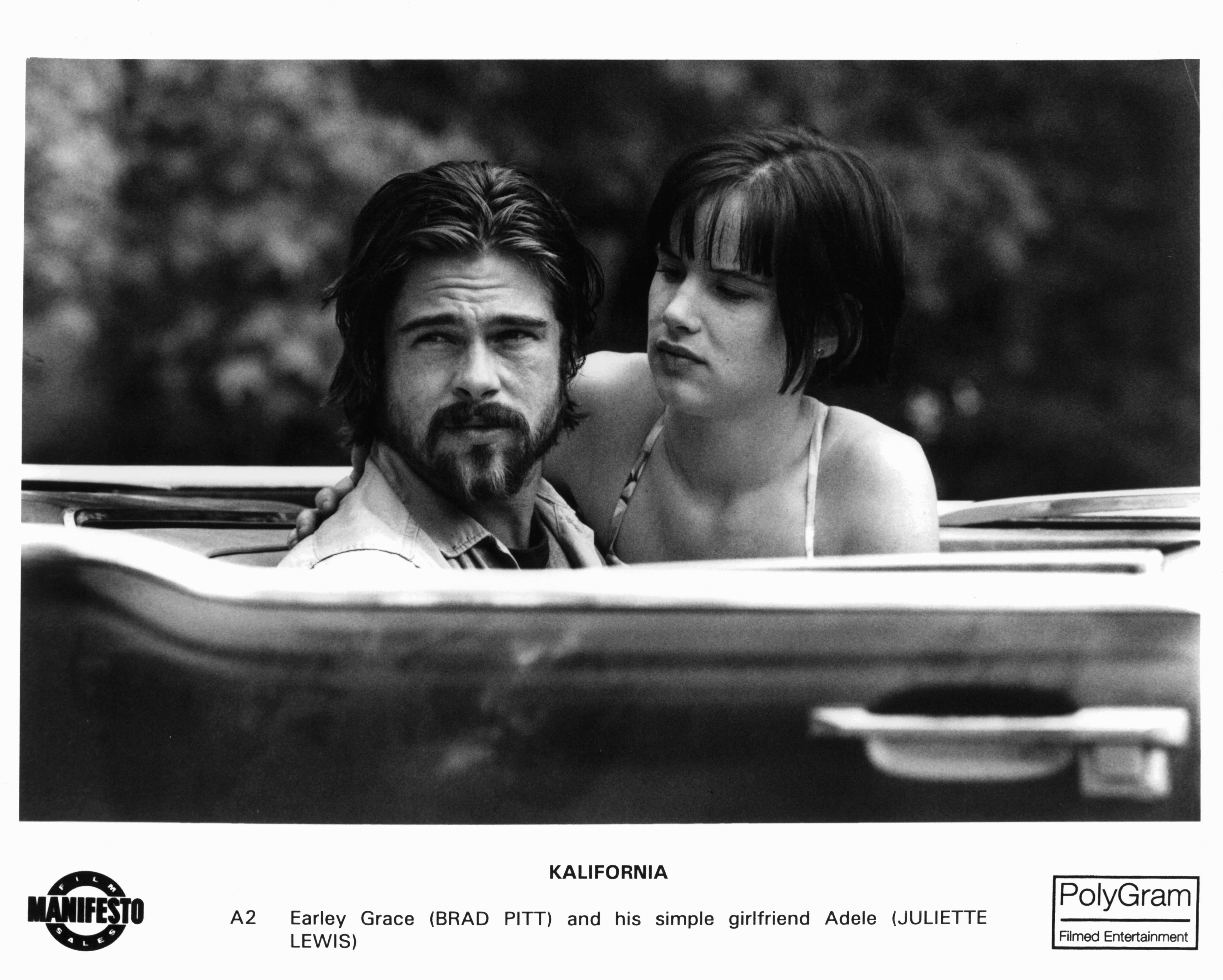 Still of Brad Pitt and Juliette Lewis in Kalifornia (1993)