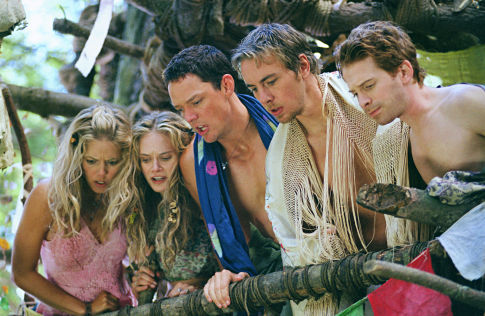 Still of Matthew Lillard, Seth Green, Rachel Blanchard, Christina Moore and Dax Shepard in Without a Paddle (2004)