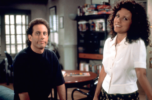 Still of Julia Louis-Dreyfus and Jerry Seinfeld in Seinfeld (1989)