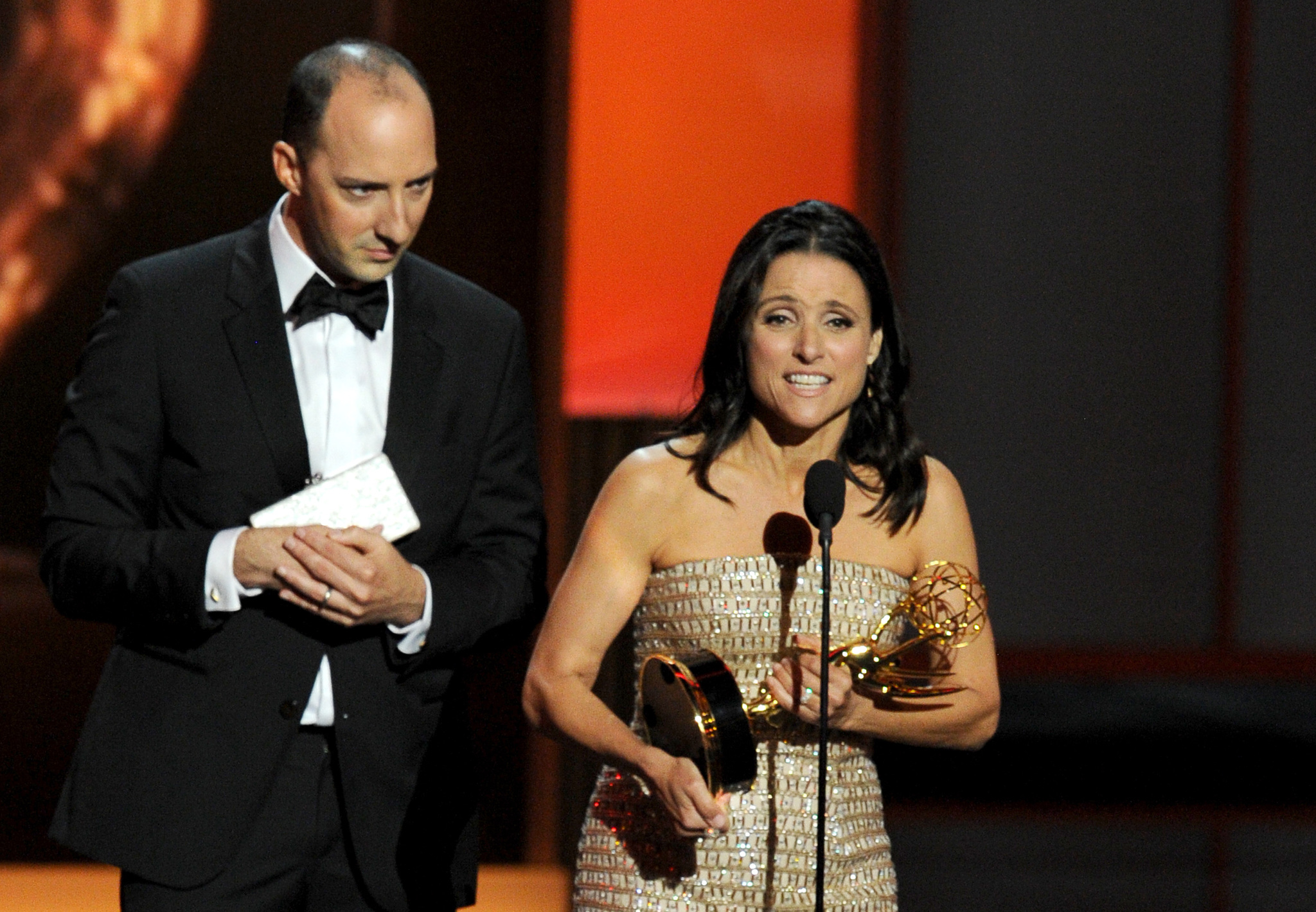 Julia Louis-Dreyfus and Tony Hale at event of The 65th Primetime Emmy Awards (2013)