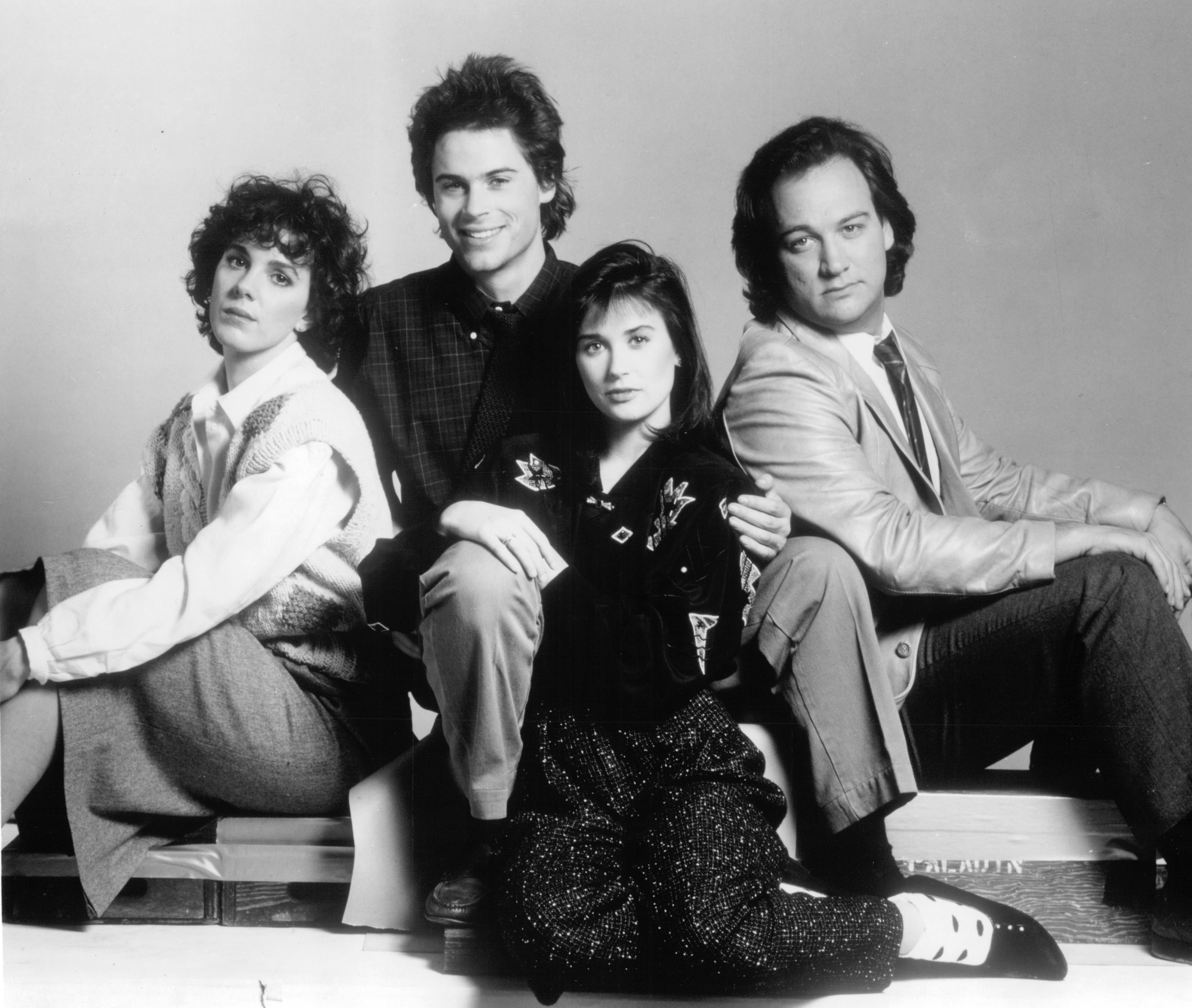 Still of Demi Moore, Rob Lowe, James Belushi and Elizabeth Perkins in About Last Night... (1986)