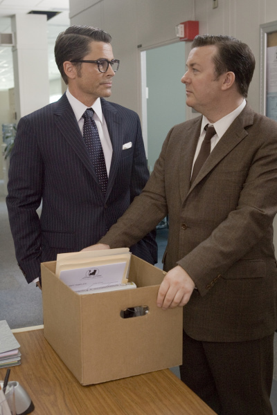 Still of Rob Lowe and Ricky Gervais in The Invention of Lying (2009)