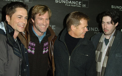 Rob Lowe, Aaron Eckhart and Jason Reitman at event of Thank You for Smoking (2005)