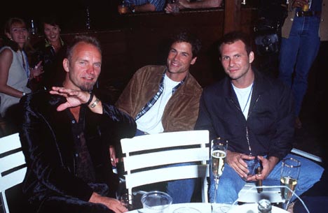 Christian Slater, Rob Lowe and Sting