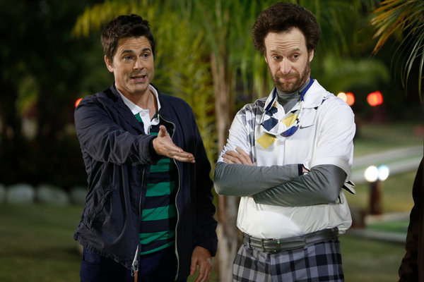 Still of Rob Lowe, Jon Glaser and Tyler Golden in Parks and Recreation (2009)