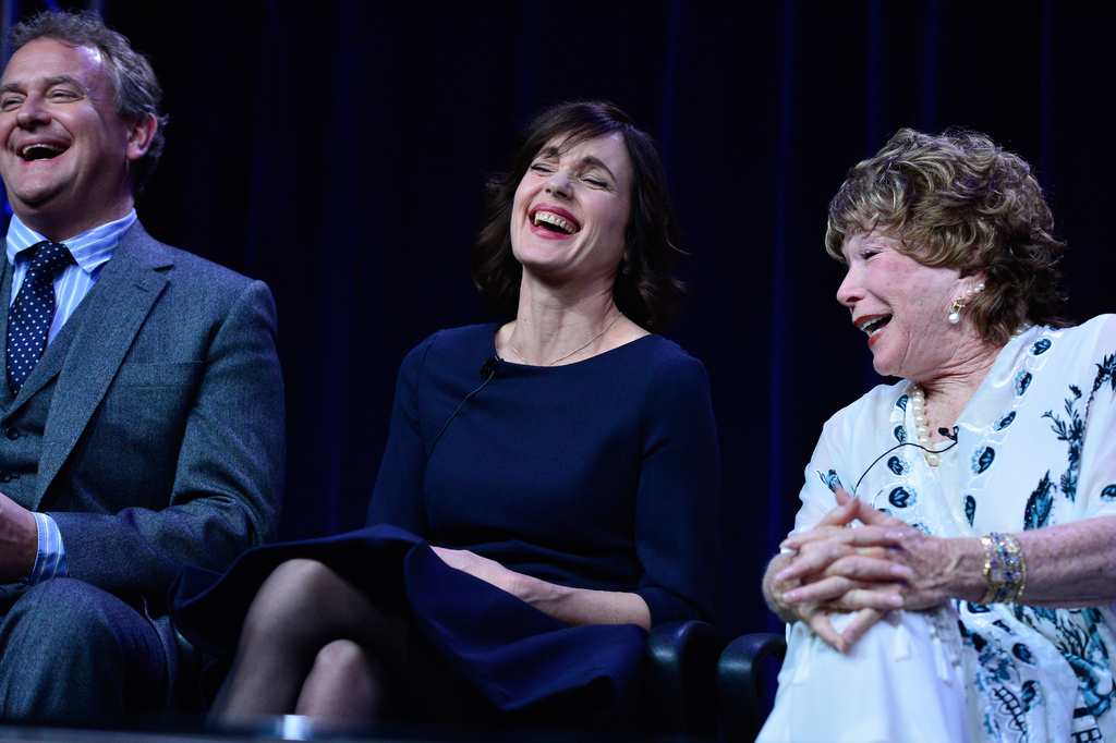 Shirley MacLaine, Elizabeth McGovern and Hugh Bonneville at event of Downton Abbey (2010)