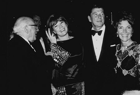 Ronald Reagan with Shirley MacLaine and wife Nancy C. 1972