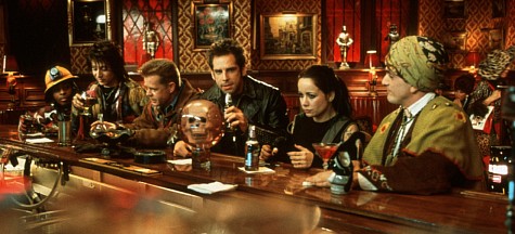 Still of Hank Azaria, Janeane Garofalo, William H. Macy, Paul Reubens, Ben Stiller and Kel Mitchell in Mystery Men (1999)