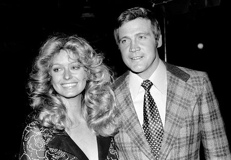Farrach Fawcett with Lee Majors at an ABC Affiliate Party, 1974