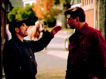 Director David Mamet with Alec Baldwin