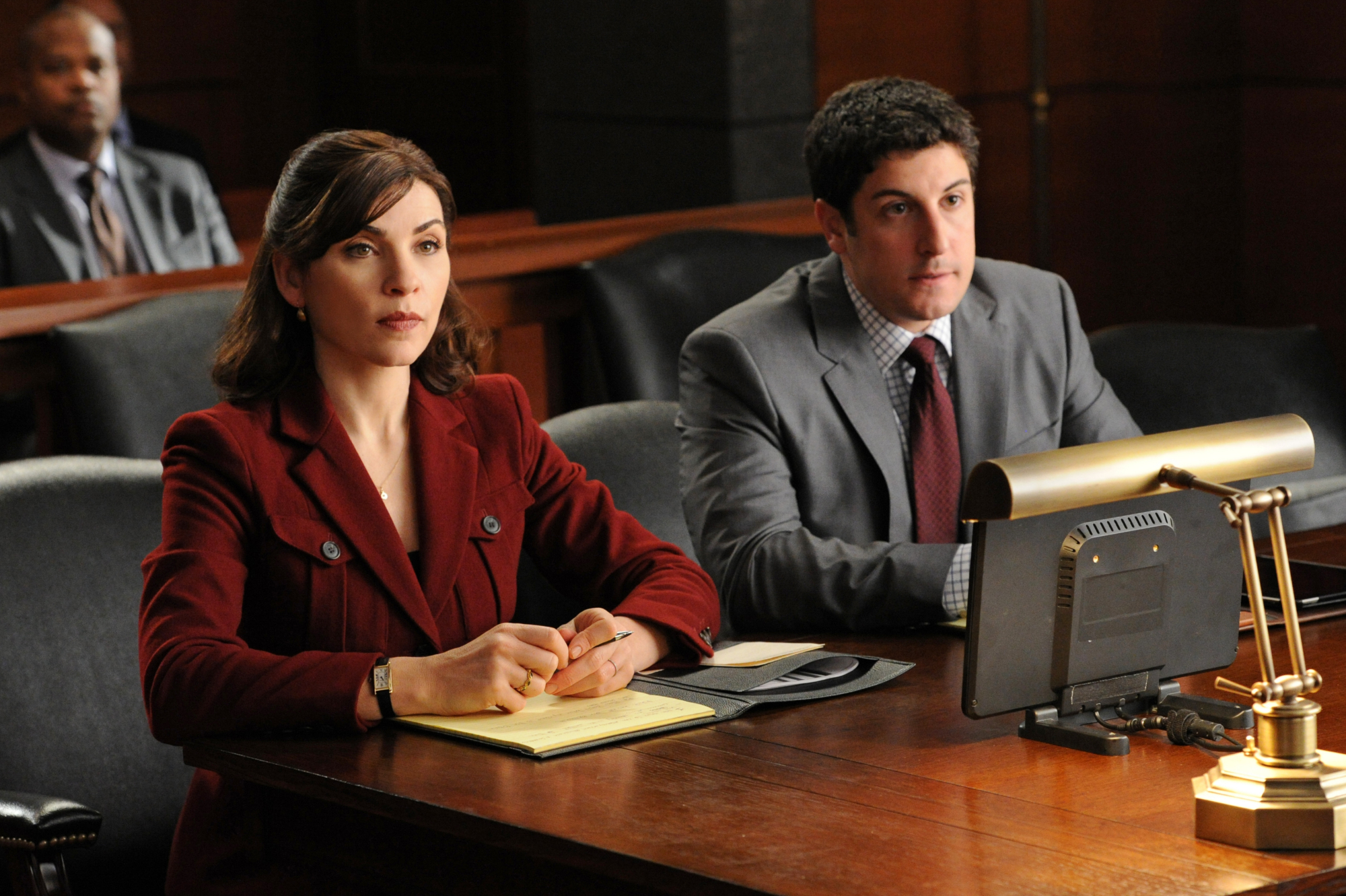 Still of Julianna Margulies and Jason Biggs in The Good Wife (2009)