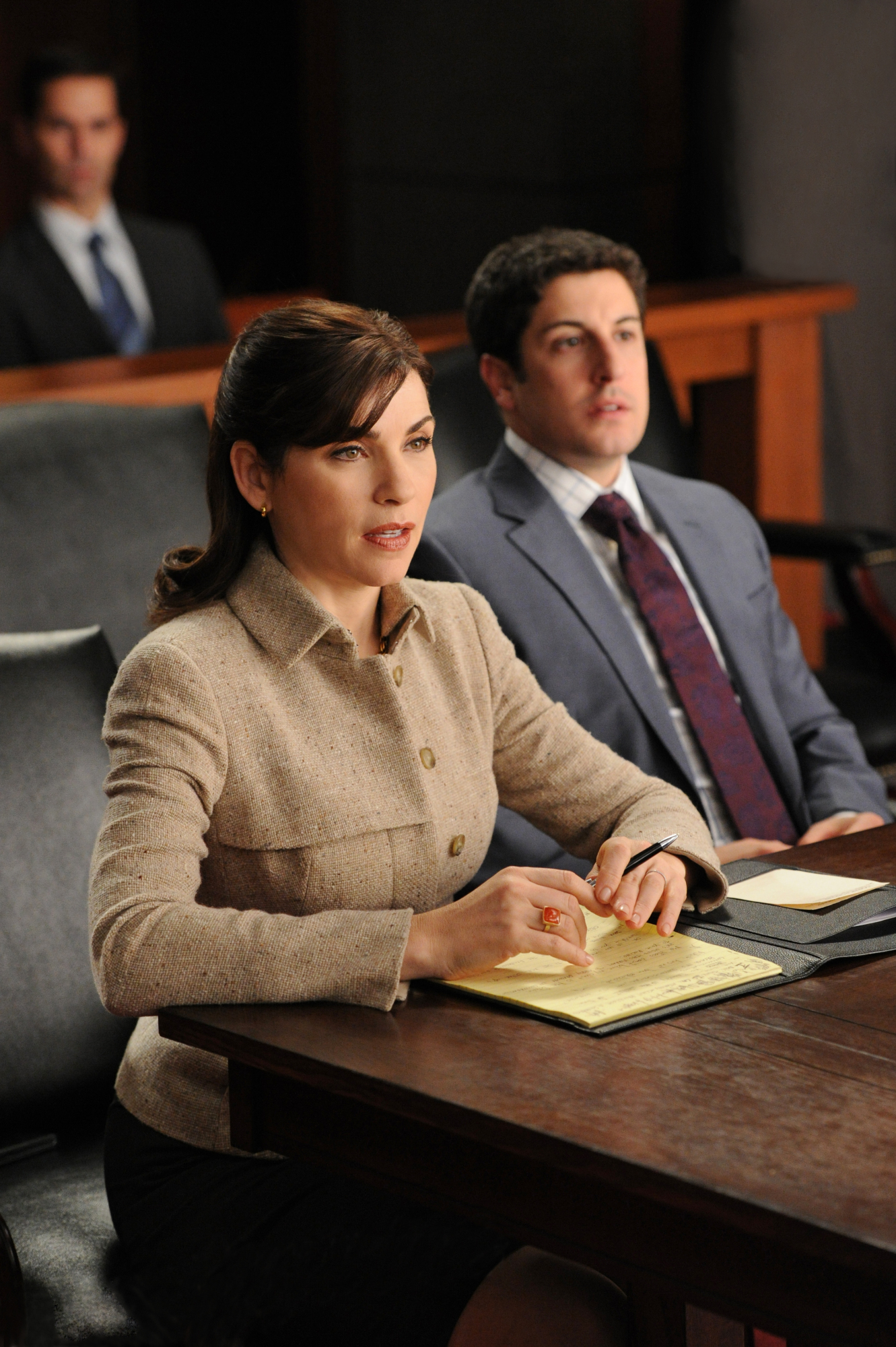 Still of Julianna Margulies and Jason Biggs in The Good Wife (2009)