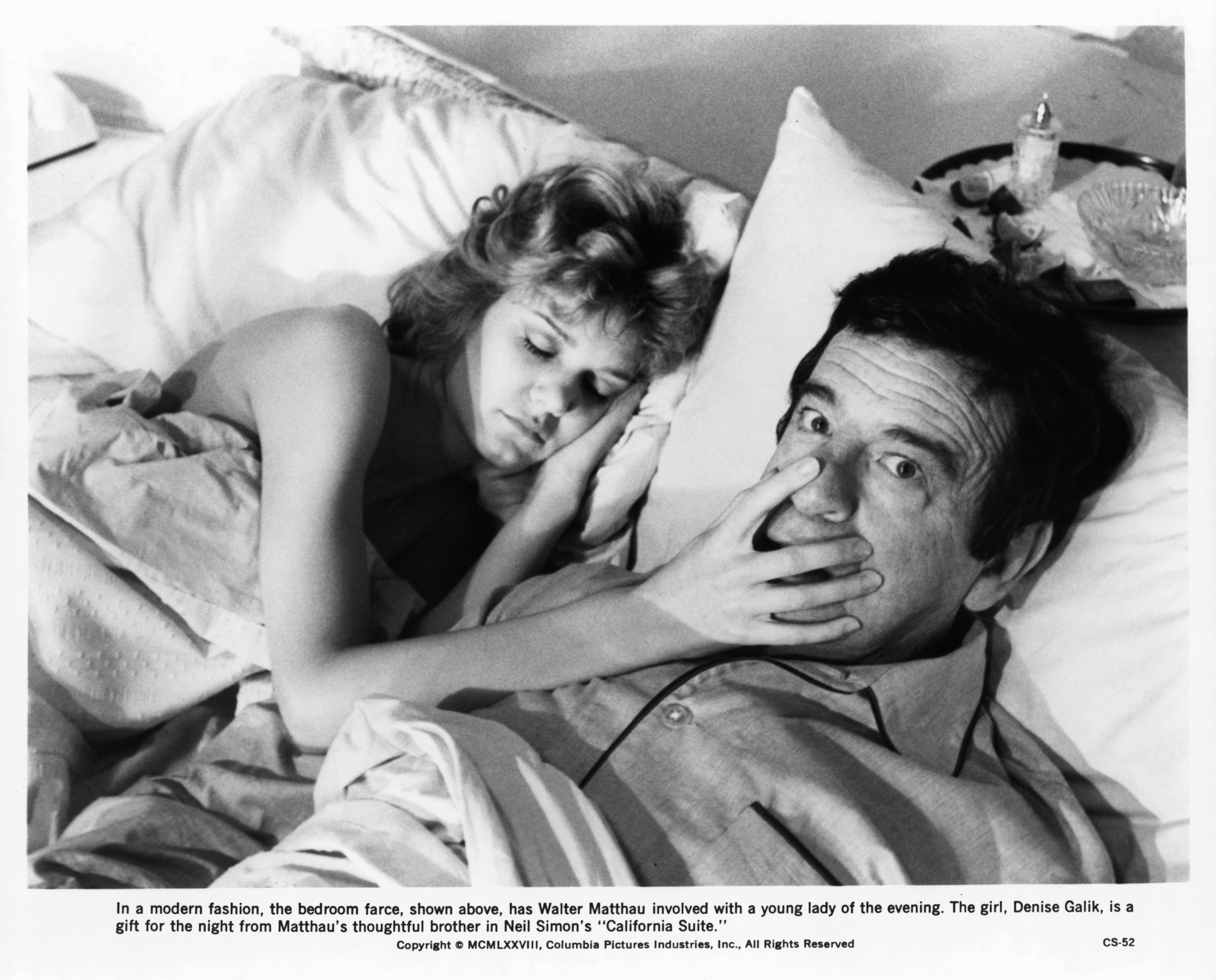 Still of Walter Matthau and Denise Galik in California Suite (1978)