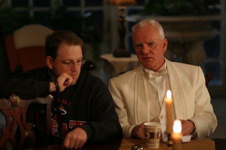 Malcolm McDowell and Gary Wheeler in The List (2007)
