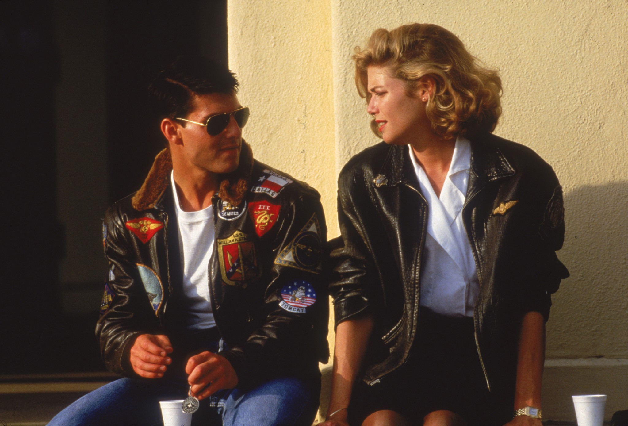 Still of Tom Cruise and Kelly McGillis in Top Gun (1986)