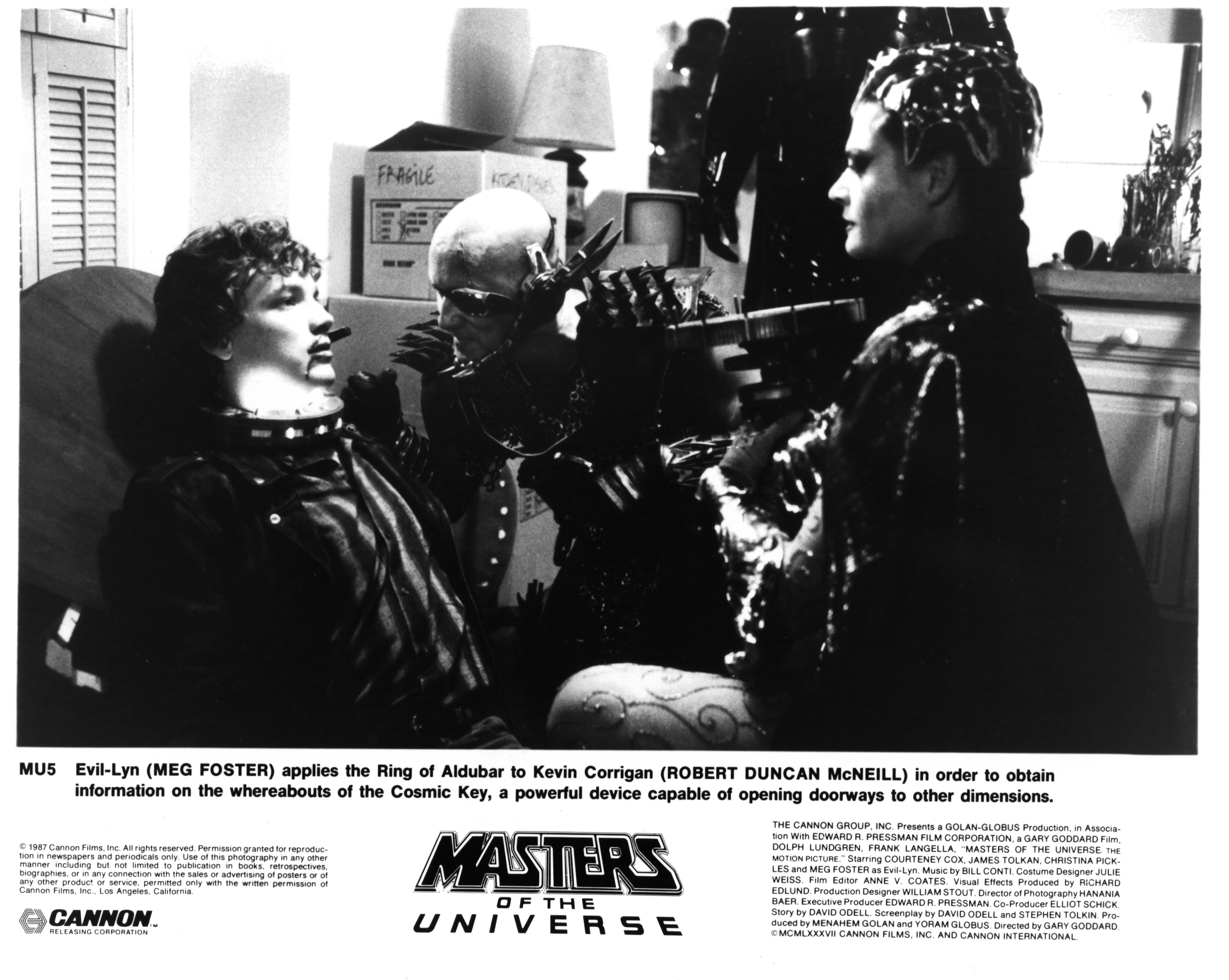 Still of Robert Duncan McNeill and Meg Foster in Masters of the Universe (1987)