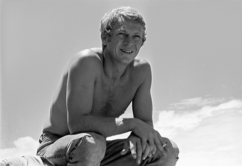 Steve McQueen during the making of 