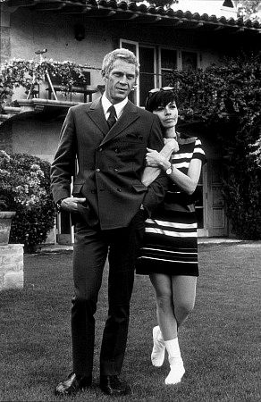 Steve McQueen at home in Beverly Hills with wife Neile