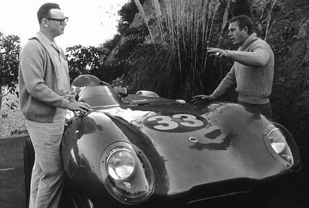 Steve McQueen with his Lotus