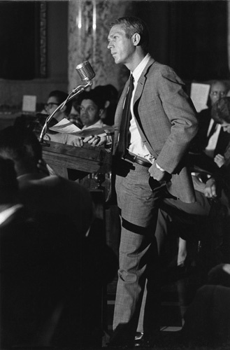 Steve McQueen at a city council meeting circa 1964