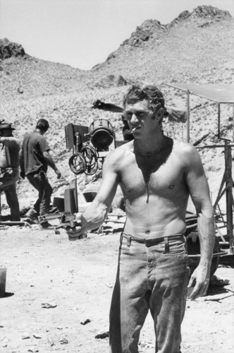 Steve McQueen during the making of 