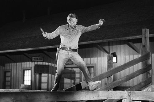 Steve McQueen during the making of 
