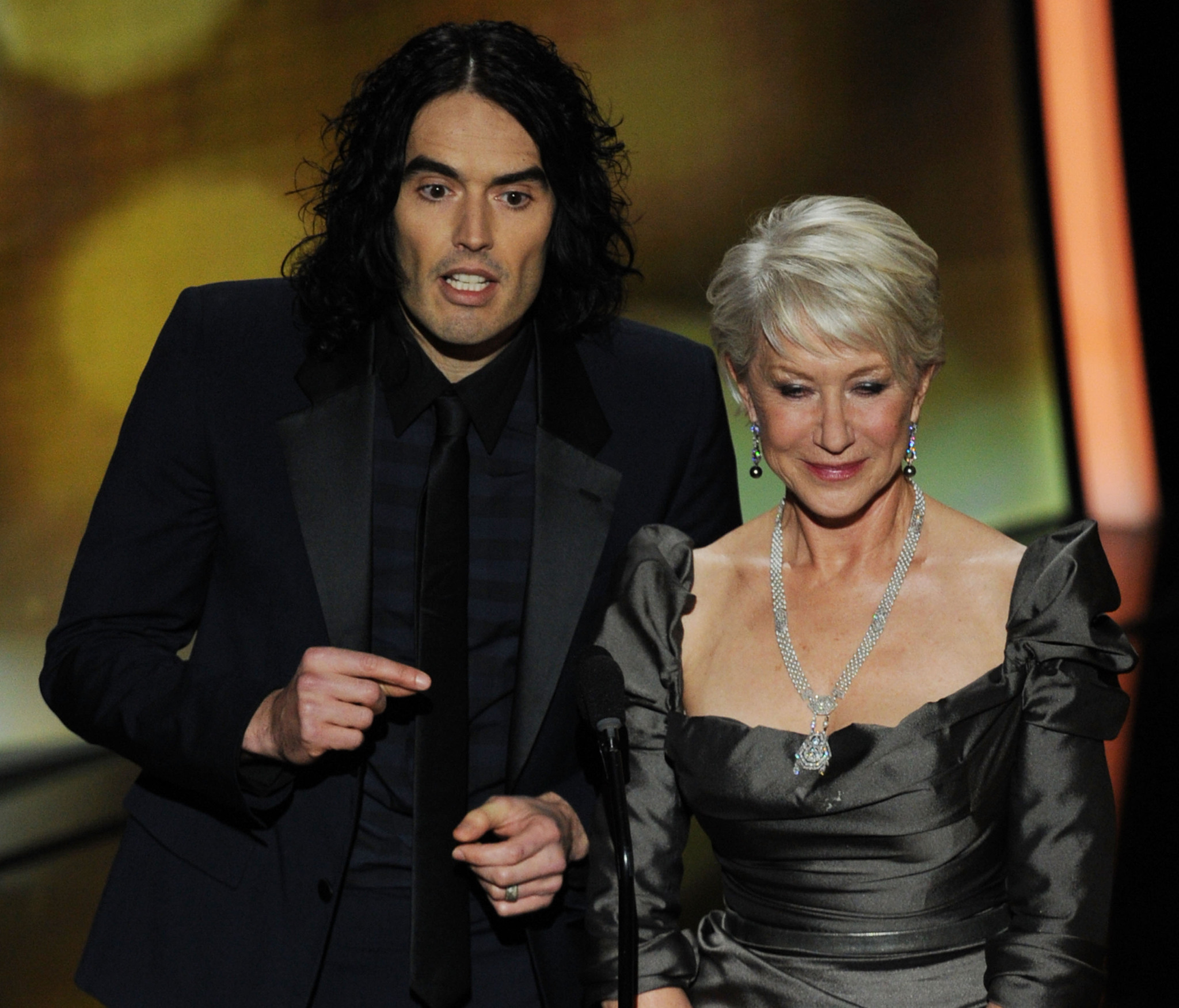 Helen Mirren and Russell Brand