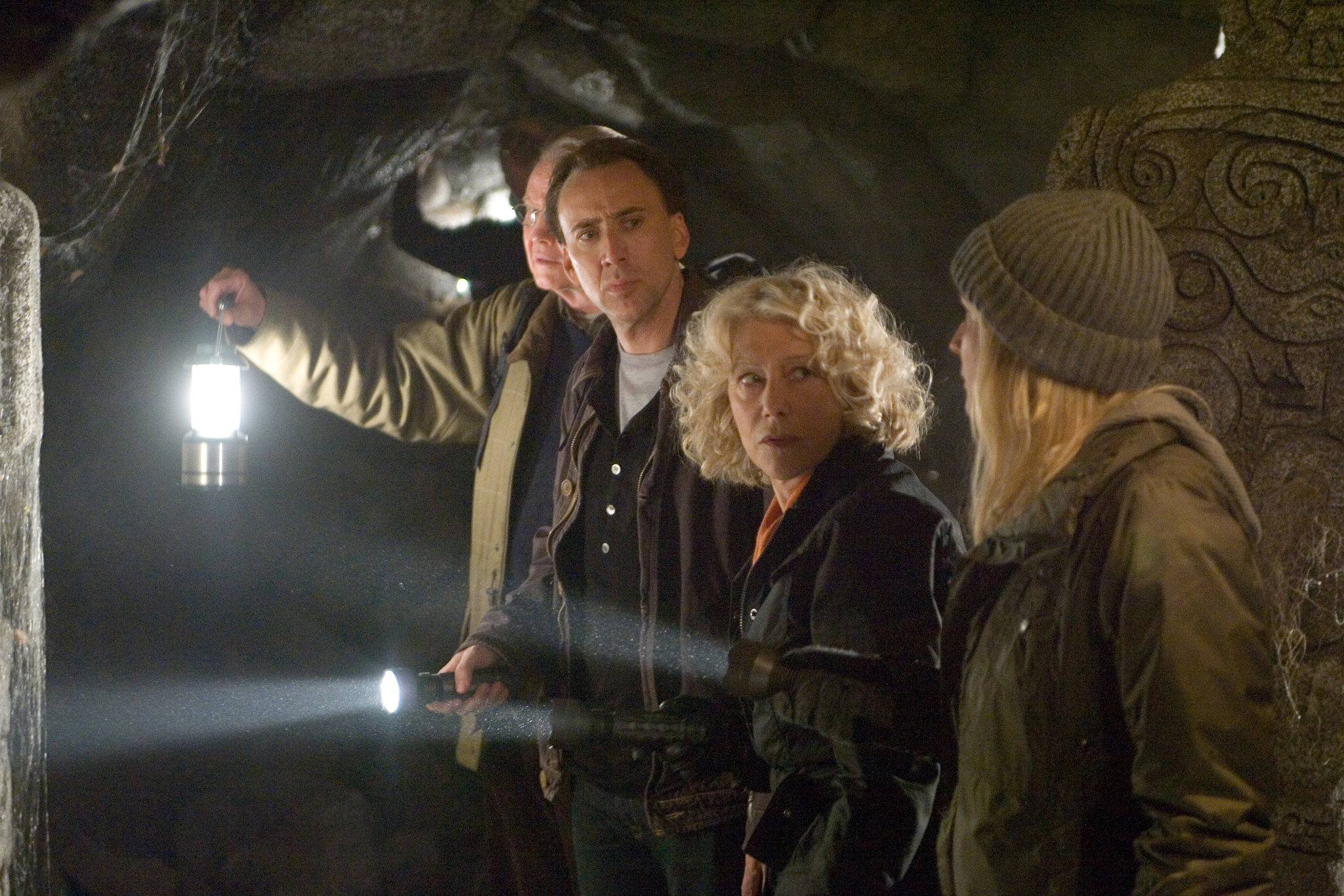 Still of Nicolas Cage, Helen Mirren, Jon Voight, Justin Bartha and Diane Kruger in National Treasure: Book of Secrets (2007)