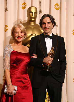 Daniel Day-Lewis and Helen Mirren at event of The 80th Annual Academy Awards (2008)