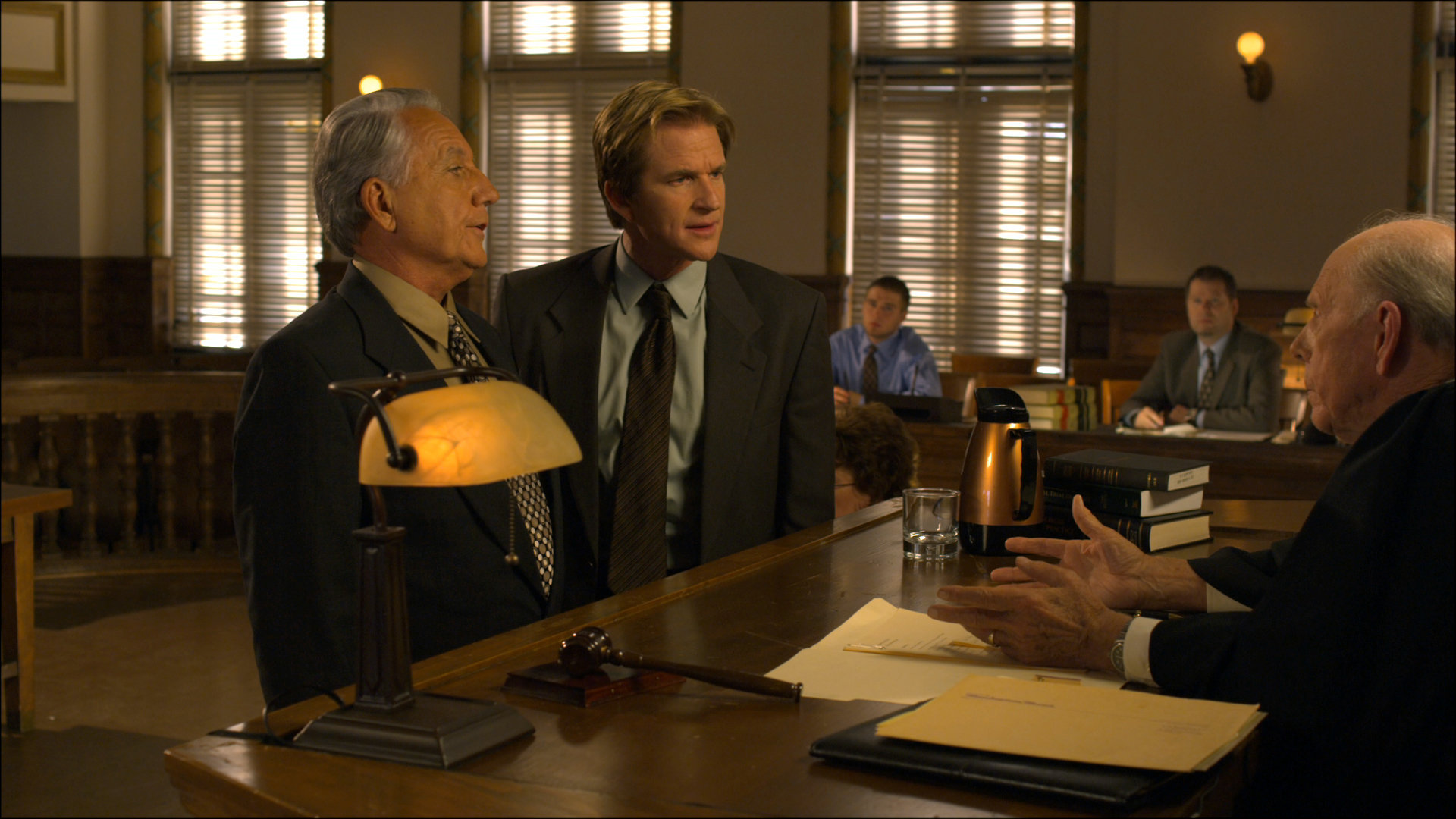 Matthew Modine and Bob Gunton in The Trial (2010)