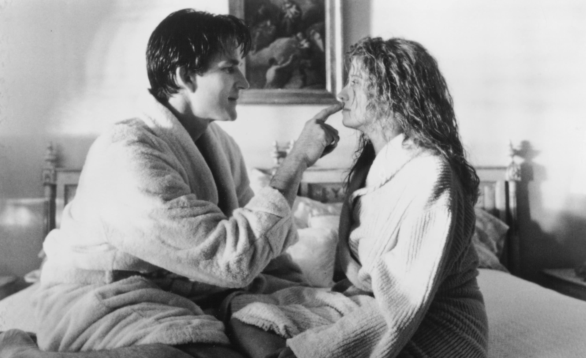 Still of Matthew Modine and Nancy Travis in Fluke (1995)