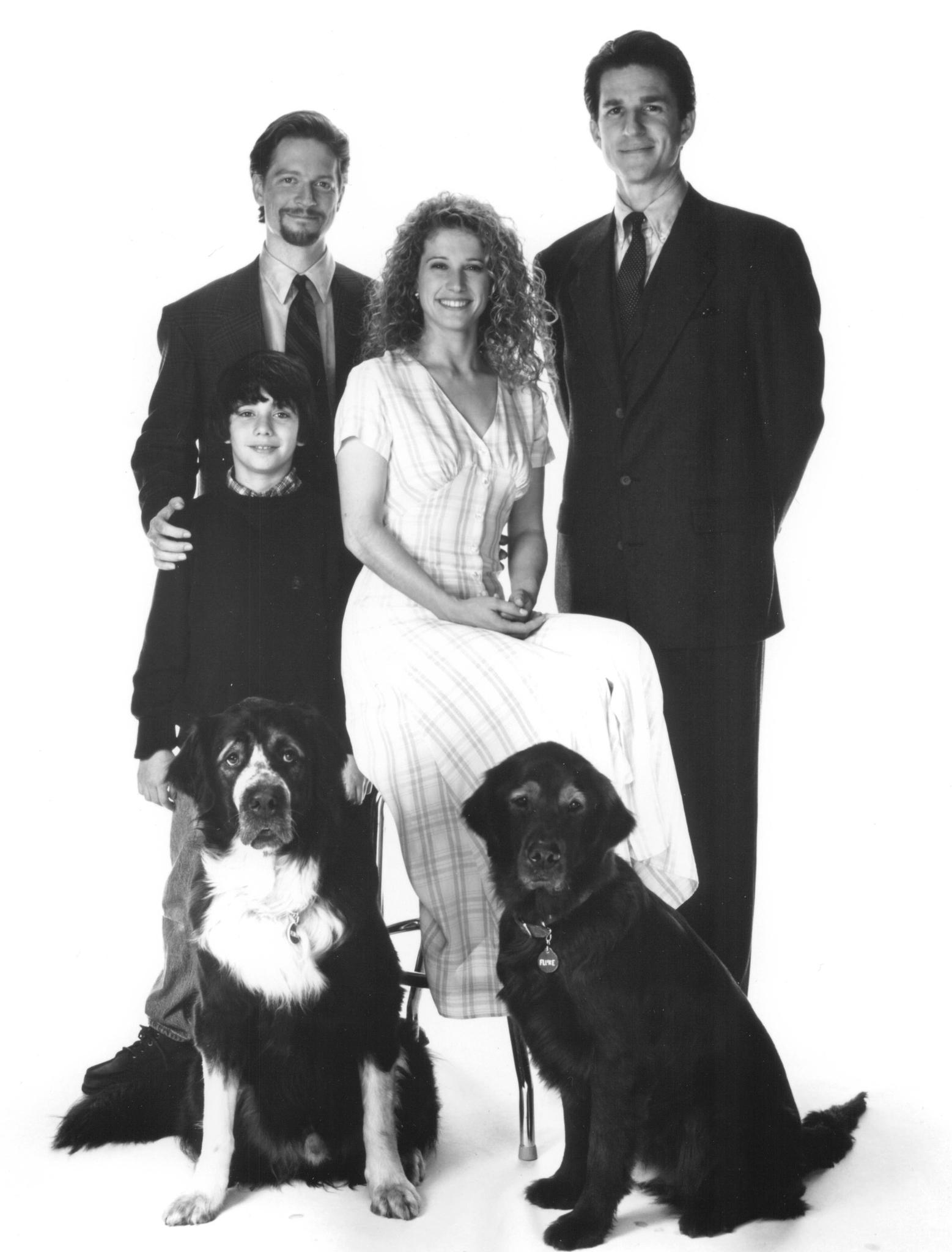 Still of Matthew Modine, Eric Stoltz, Nancy Travis and Max Pomeranc in Fluke (1995)