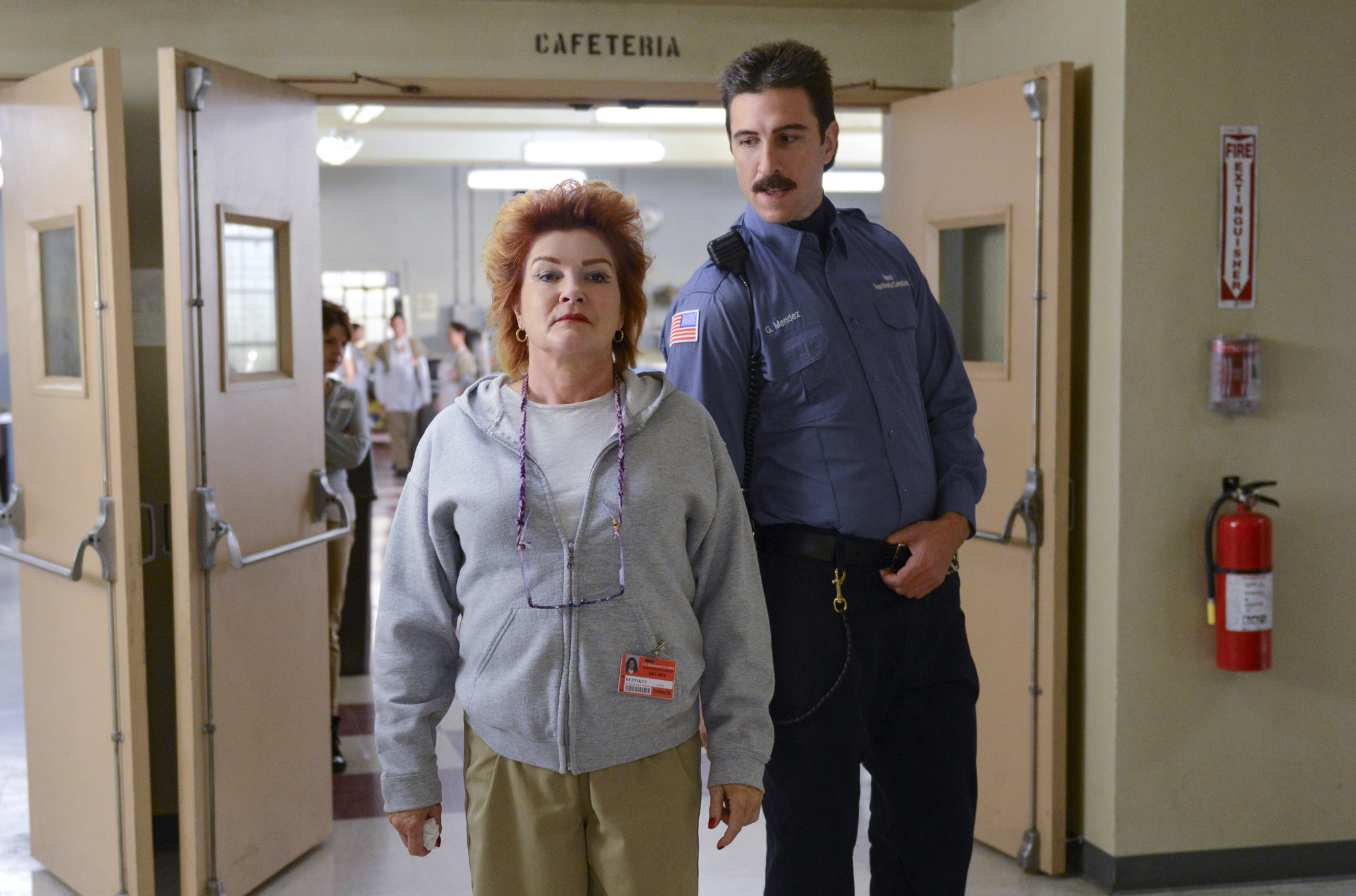 Still of Kate Mulgrew and Pablo Schreiber in Orange Is the New Black (2013)