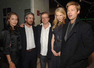 Brad Pitt, Nicole Kidman, Dermot Mulroney, Angelina Jolie and Eric Gilliland at event of God Grew Tired of Us: The Story of Lost Boys of Sudan (2006)