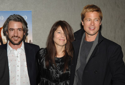 Brad Pitt, Dermot Mulroney and Catherine Keener at event of God Grew Tired of Us: The Story of Lost Boys of Sudan (2006)