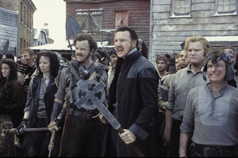 John C. Reilly (center L), Liam Neeson (C) and Brendan Gleeson (center R).