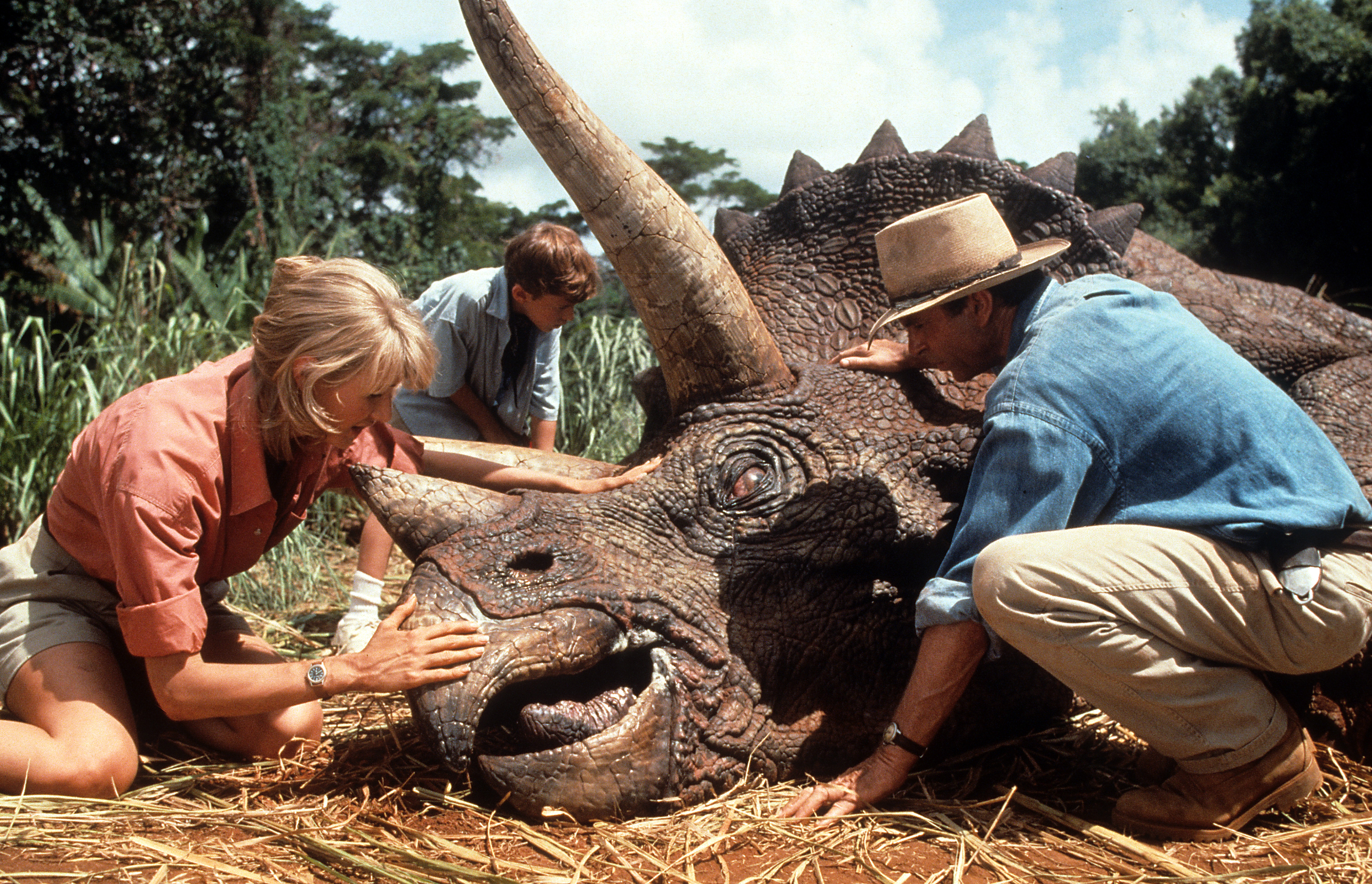 Still of Laura Dern and Sam Neill in Juros periodo parkas (1993)