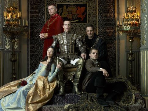 Sam Neill, Jeremy Northam, Jonathan Rhys Meyers and Natalie Dormer in The Tudors (2007)