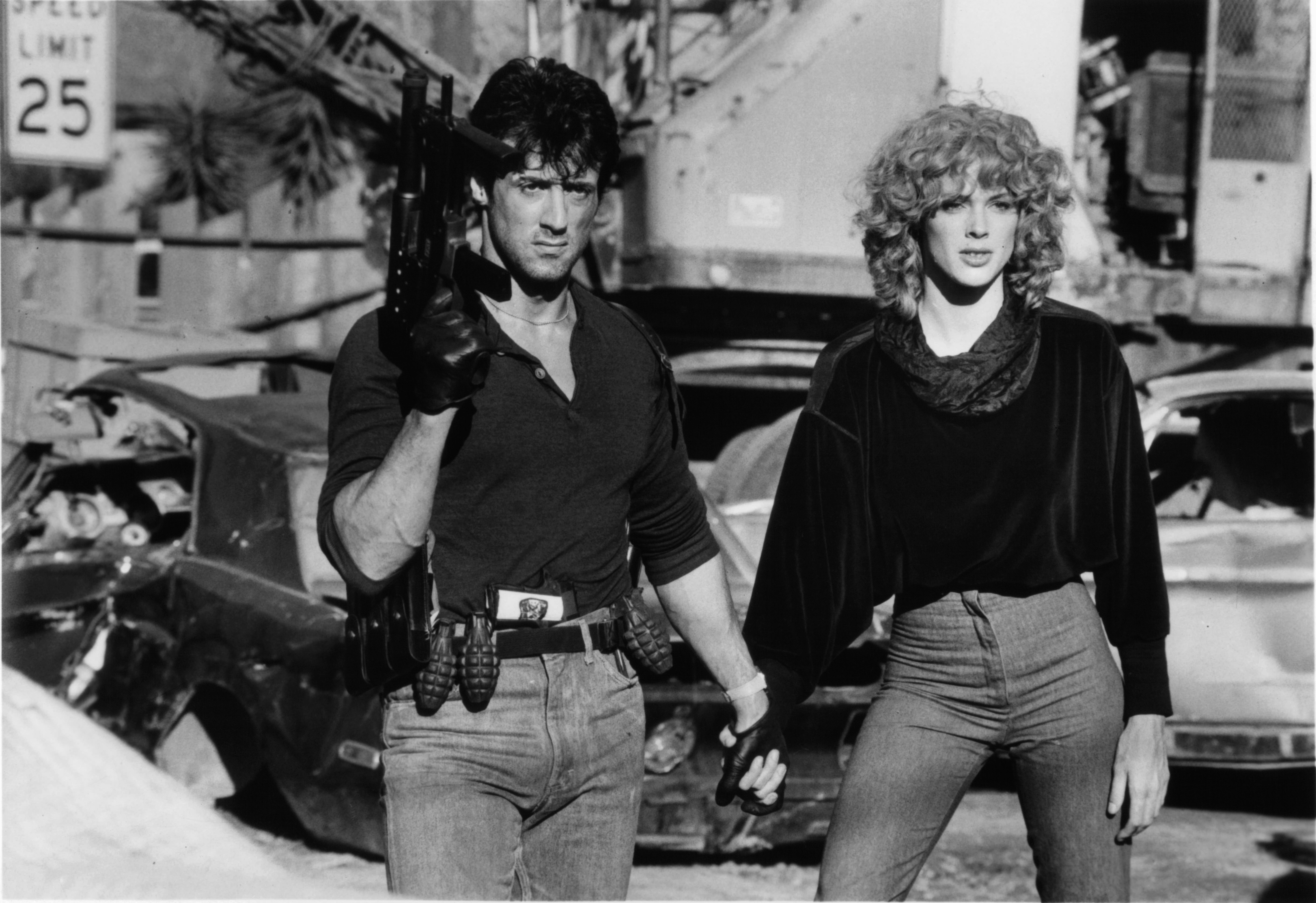 Still of Sylvester Stallone and Brigitte Nielsen in Cobra (1986)
