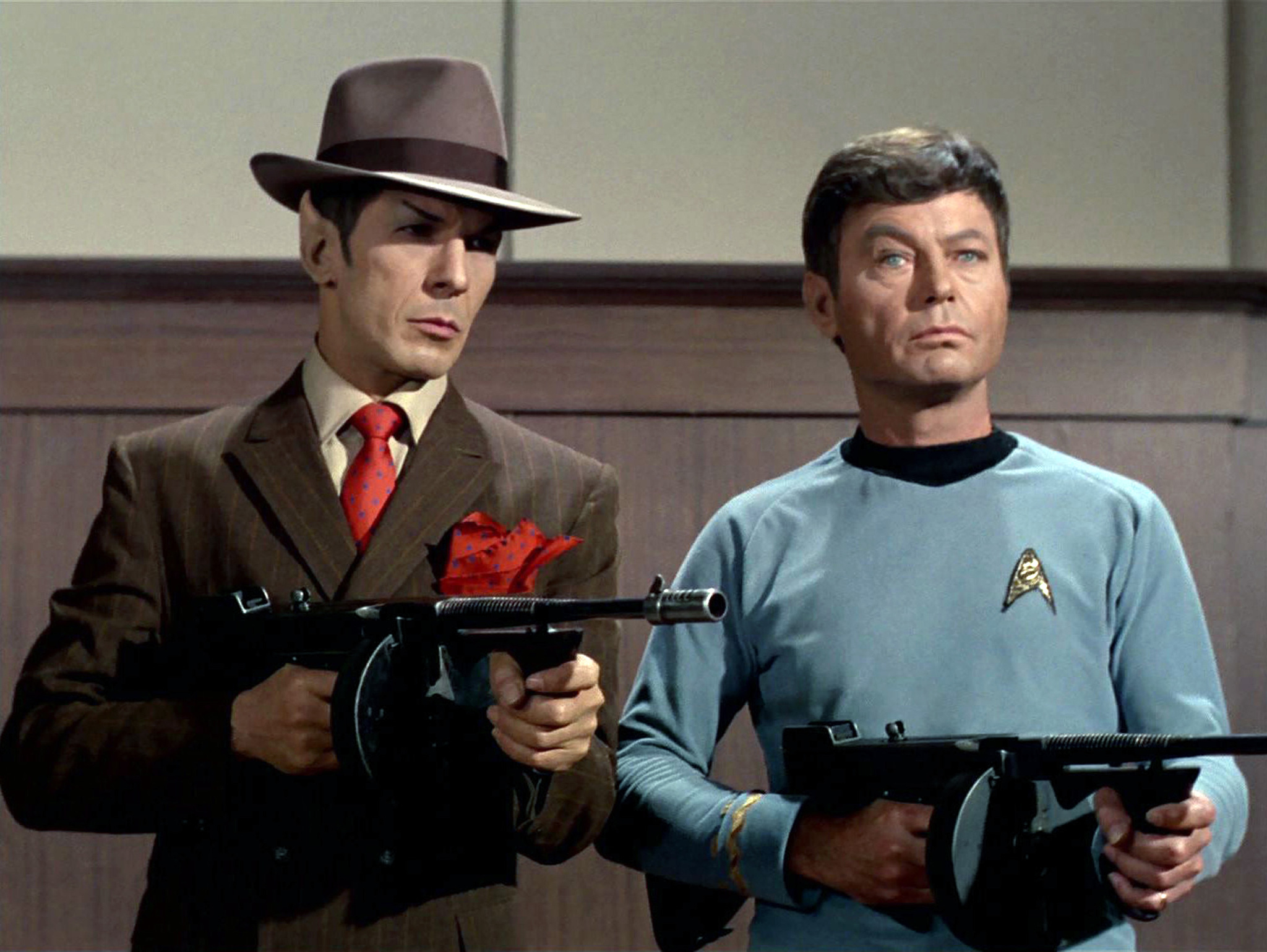 Still of Leonard Nimoy and DeForest Kelley in Star Trek (1966)