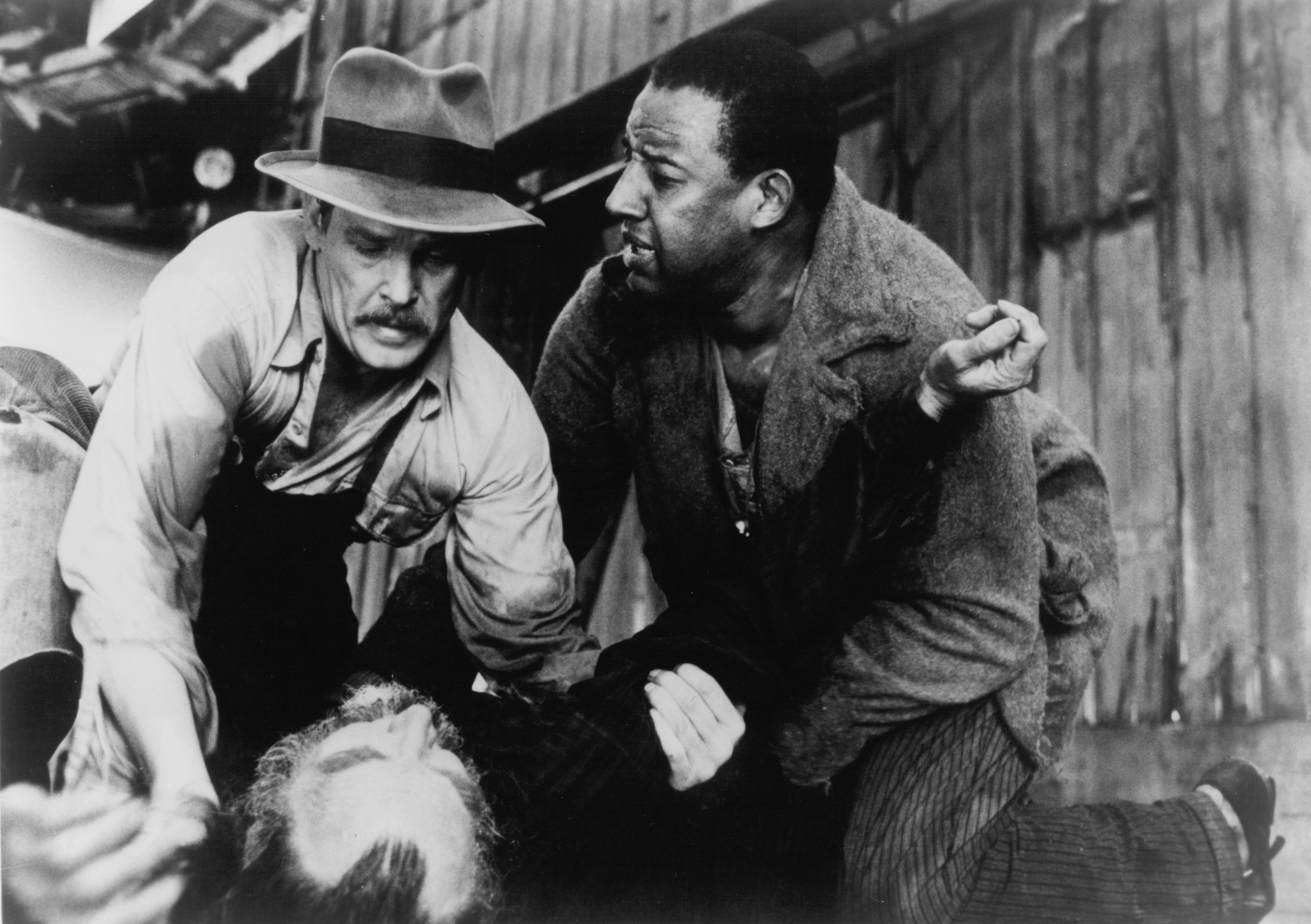 Still of Nick Nolte and Frank McRae in Cannery Row (1982)