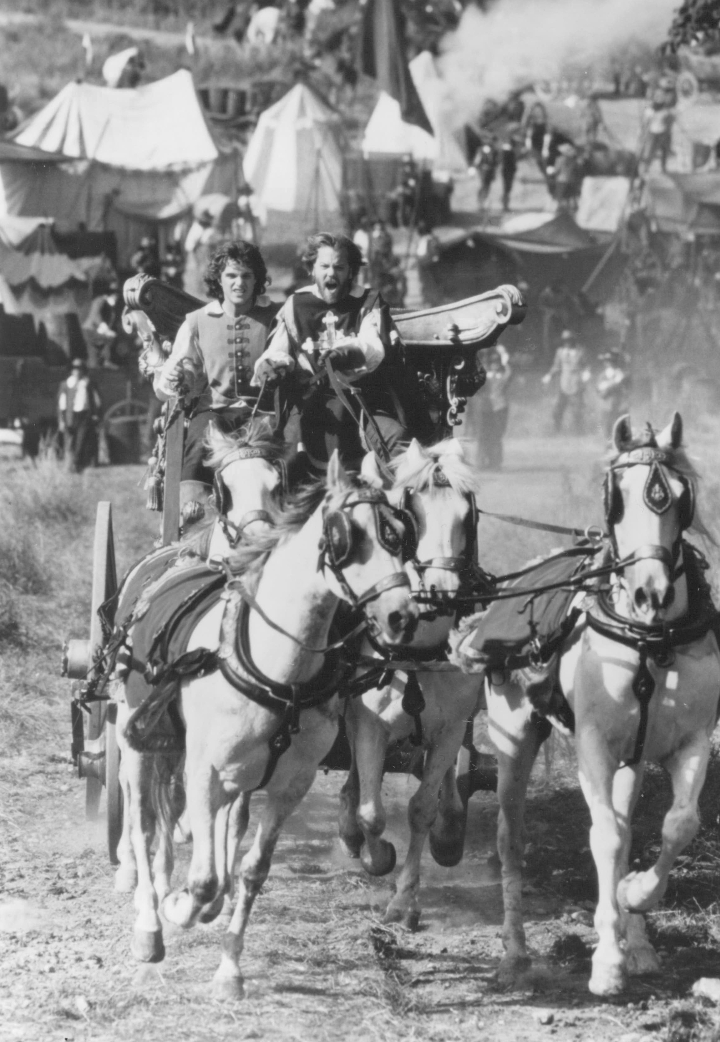 Still of Chris O'Donnell and Kiefer Sutherland in The Three Musketeers (1993)