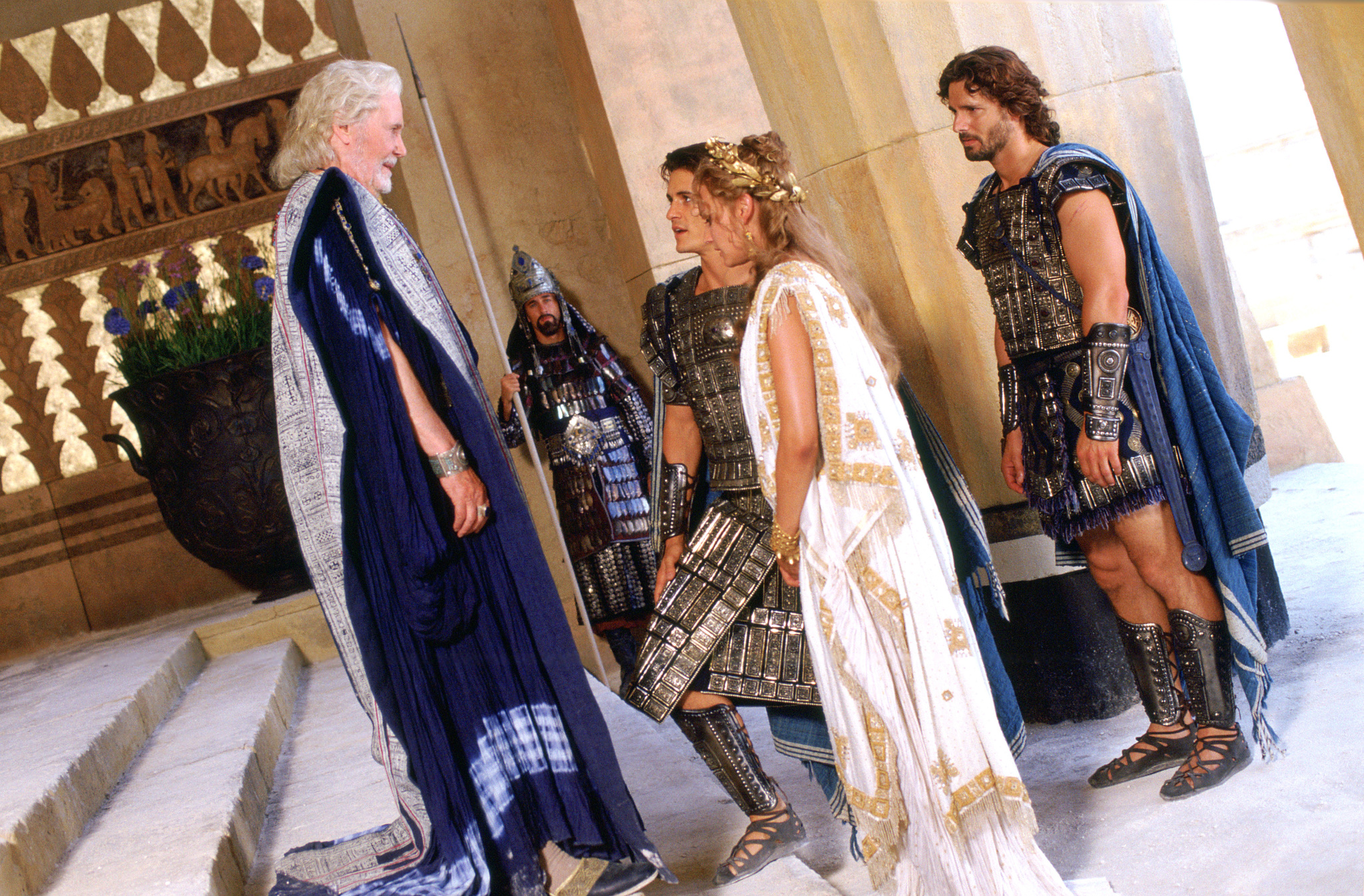 Still of Peter O'Toole, Eric Bana, Orlando Bloom and Diane Kruger in Troy (2004)